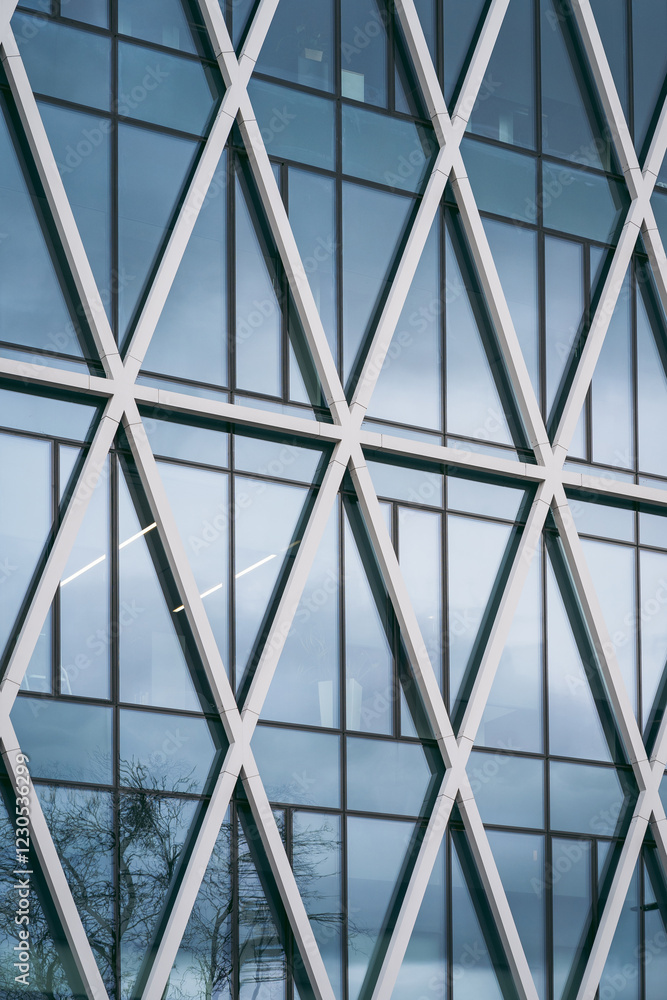 Fototapeta premium Modern Glass and Steel Facade