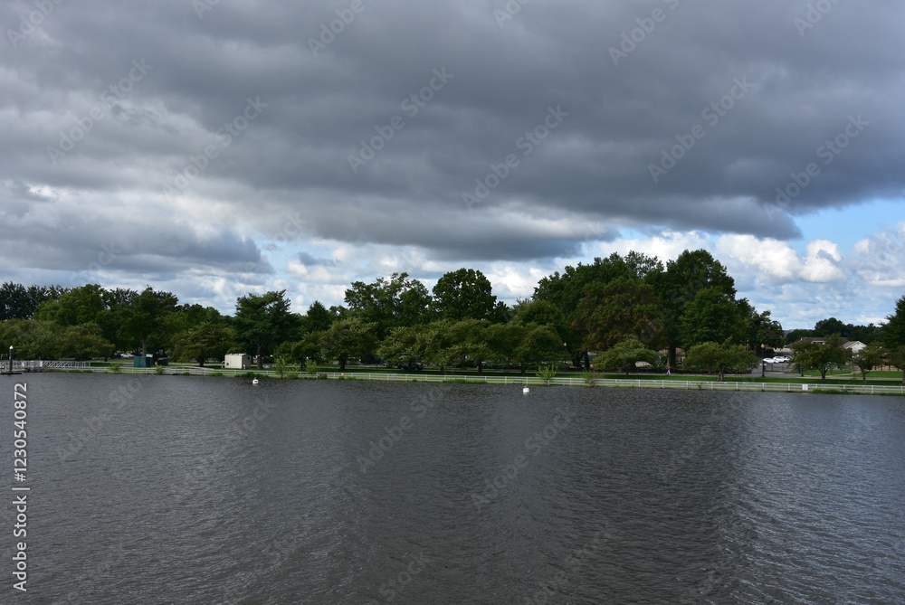 Fototapeta premium Storm Over Arlington Virginia and the Potomac