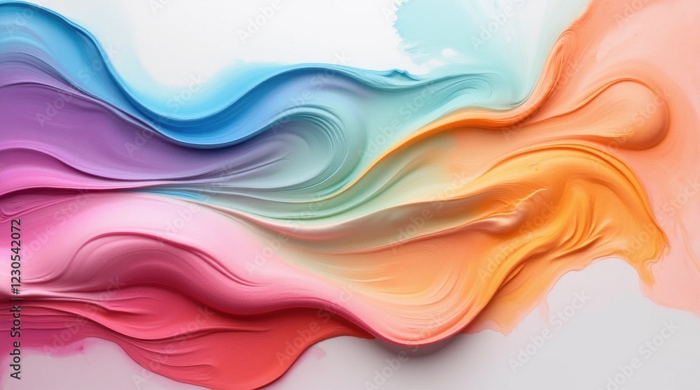 Abstract Colorful Paint Waves Abstract Colorful Paint Waves