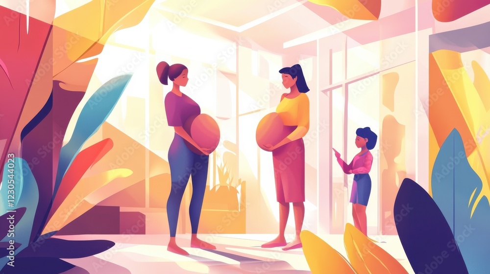 Leave on social grounds abstract concept vector illustration. Labour code, special leave, absence from work, pregnant woman, family with children, care for sick, paid vacation abstract metaphor. Leave on social grounds abstract concept vector illustration. Labour code, special leave, absence from work, pregnant woman, family with children, care for sick, paid vacation abstract metaphor.