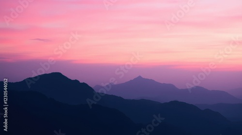 Wallpaper Mural Majestic Mountain Silhouette at Sunrise Torontodigital.ca