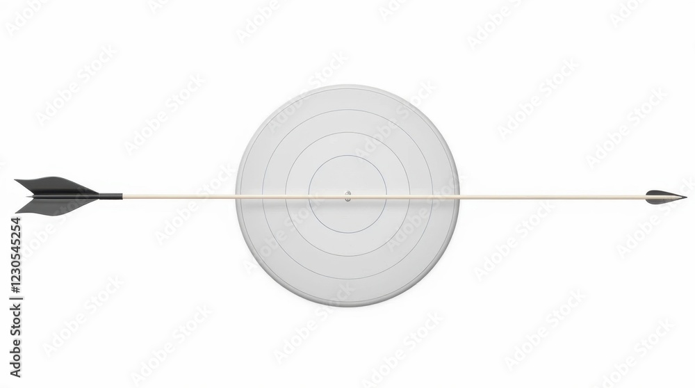 Archery Target with Arrow on Transparent Background Archery Target with Arrow on Transparent Background