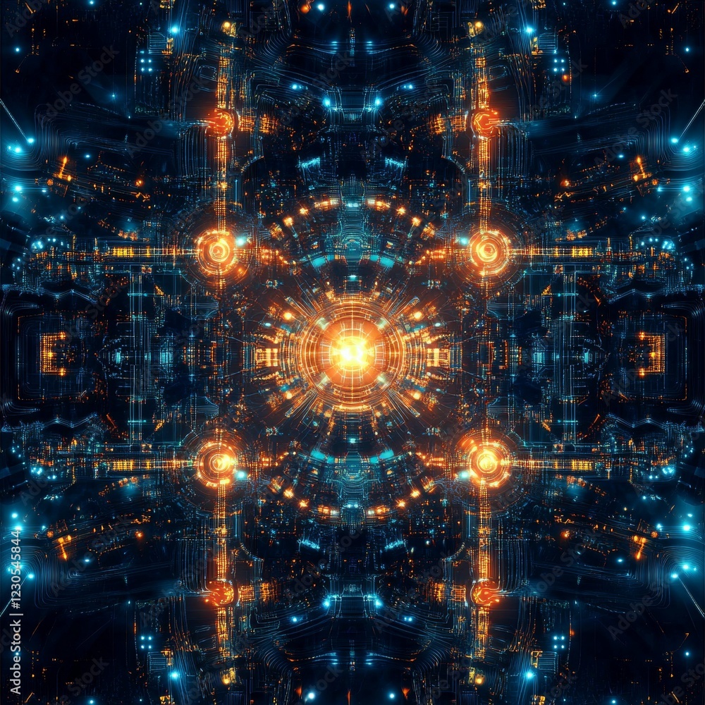 Obraz premium Abstract Futuristic Tech Design