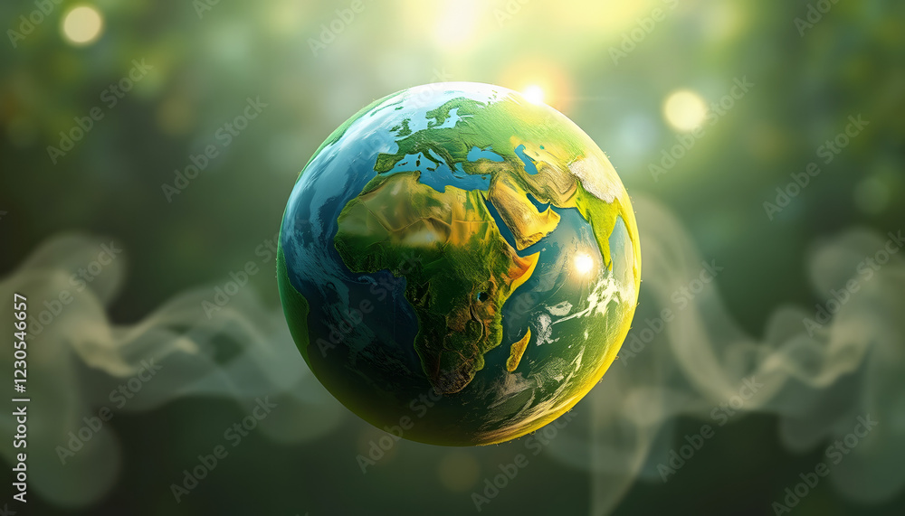 Green Earth. Environmental science concept , with white tonespng Green Earth. Environmental science concept , with white tonespng