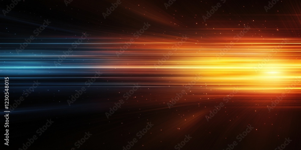 Obraz premium Abstract Orange and Blue Light Streaks Background.