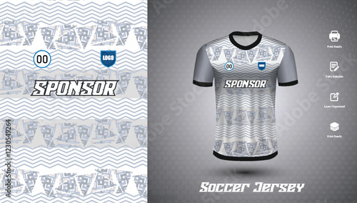 Soccer jersey design for sublimation