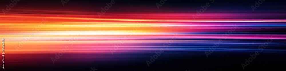 Abstract Vibrant Horizontal Light Streaks Background Abstract Vibrant Horizontal Light Streaks Background