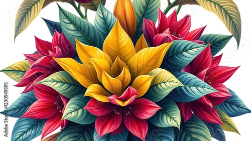 Wallpaper Mural Intricate Floral Watercolor Illustration for Wall Art Torontodigital.ca