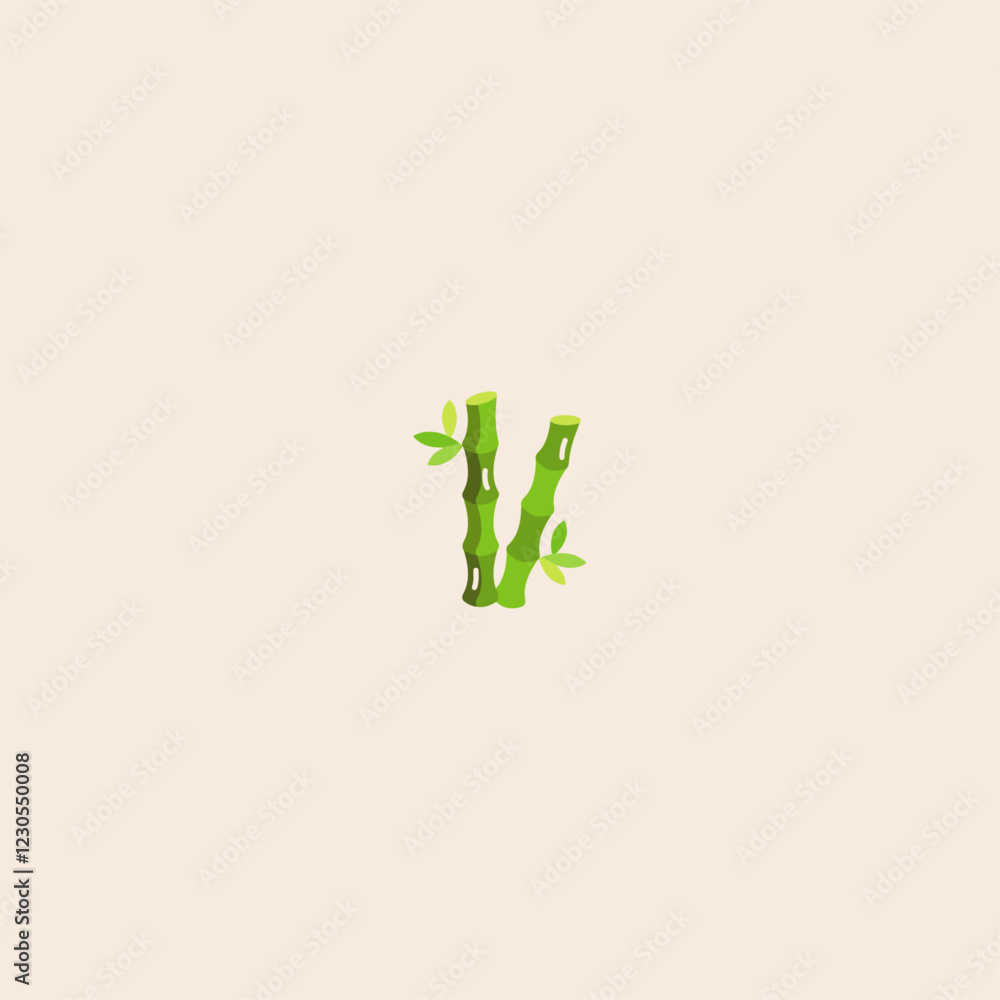 Bamboo icon flat vector design. Bamboo icon flat vector design.