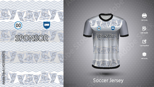 Soccer jersey design for sublimation
