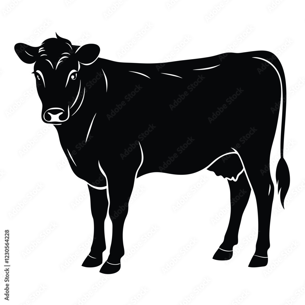 Cow vector silhouette art illustration Cow vector silhouette art illustration