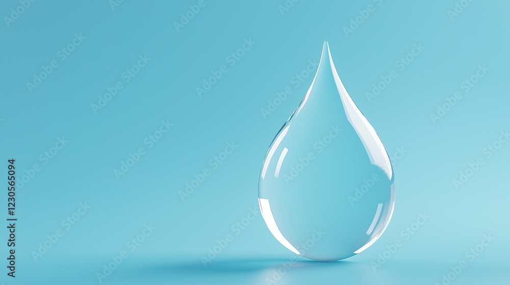 Clean water drop on a minimalistic background. Clean water drop on a minimalistic background.