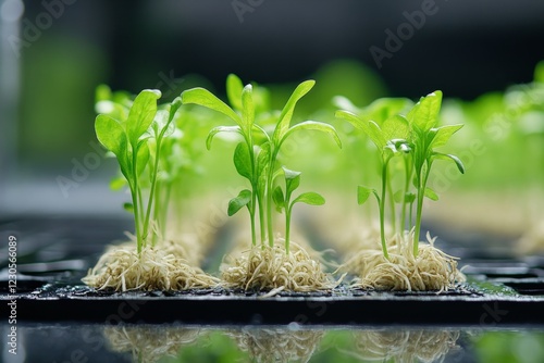 Hydroponic Seedlings in Growth Stage