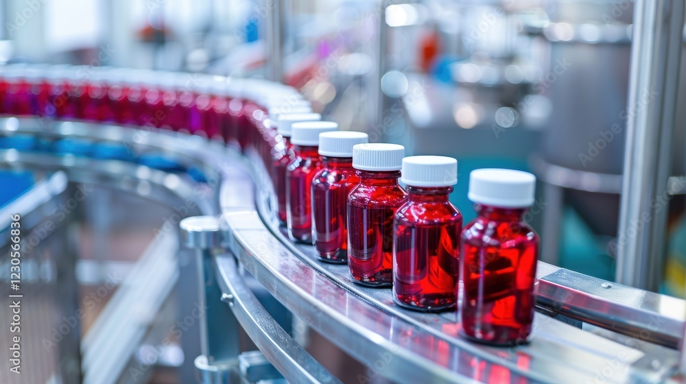 custom made wallpaper toronto digitalAdvanced Robotic System in Pharmaceutical Production Facility for Liquid Medicine Bottling and Labeling