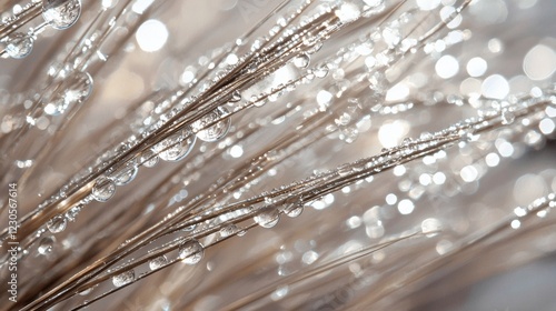 Dewdrops on Pampas Grass: A Macro Photography Masterpiece