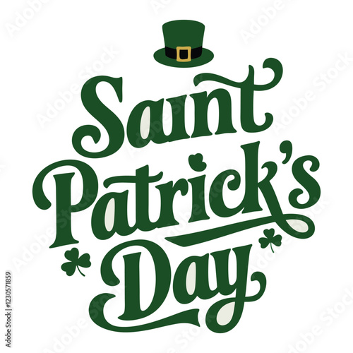 Stylish St. Patrick's Day typography design.