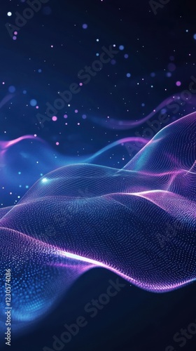 Wallpaper Mural Abstract digital waves in vibrant colors. Torontodigital.ca