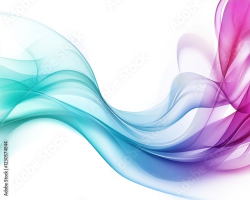 Wallpaper Mural Colorful abstract wave design on white background. Torontodigital.ca