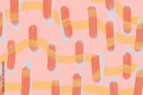 Pastel Color Backgrounds Illustration with Brush Strokes