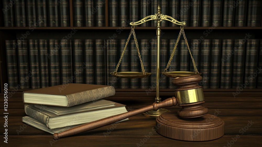 Justice scales gavel books legal law courtroom Justice scales gavel books legal law courtroom