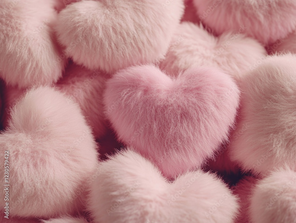 A collection of heart-shaped plush items in a soft pink color, perfect for bedding or decorative purposes. A collection of heart-shaped plush items in a soft pink color, perfect for bedding or decorative purposes.