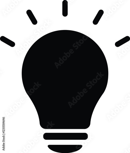 Idea icon. Light bulb sign. Idea vector set. Electric lamp isolated sign.