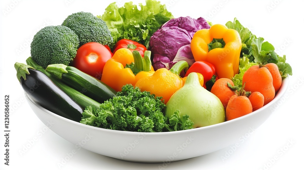 A bowl of fresh and healthy organic vegetables. A bowl of fresh and healthy organic vegetables.
