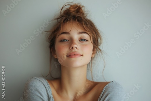 Young Woman with Relaxed Expression