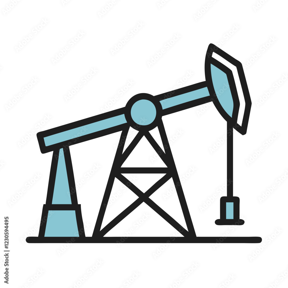 Naklejka premium oil pump icon design