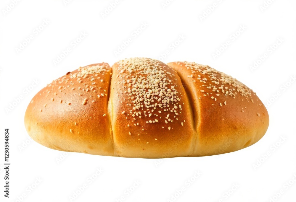 Freshly baked wheat bun isolated on transparent or white background, png Freshly baked wheat bun isolated on transparent or white background, png