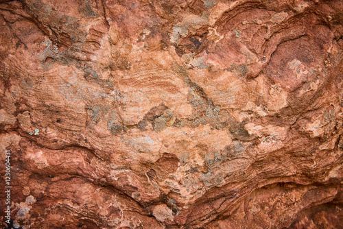 Sandstone Texture and Erosion at Zion National Park Eye Level View photo