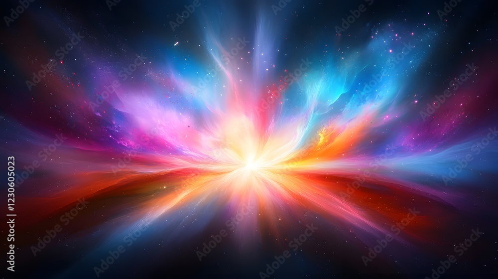 Vibrant Cosmic Explosion Nebula Fantasy Art Vibrant Cosmic Explosion Nebula Fantasy Art