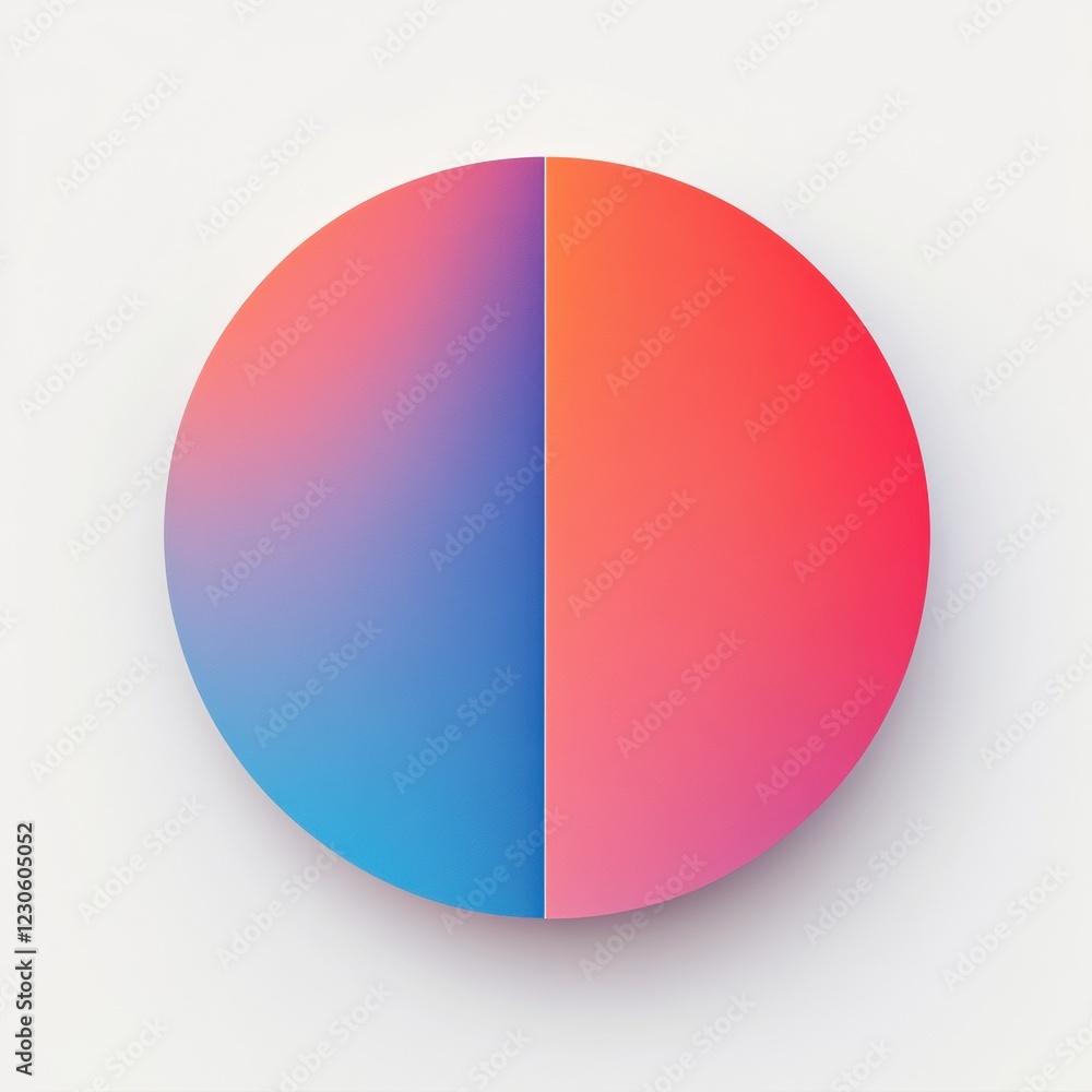 Abstract circular design with gradient colors blending from blue to pink in a modern artistic style. Generative AI Abstract circular design with gradient colors blending from blue to pink in a modern artistic style. Generative AI