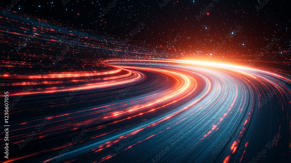 Abstract swirl of vibrant light trails on a dark backdrop, minimalist bright tones create a dynamic flow with blurred details, emphasizing motion and creativity, modern aesthetic, empty space on the s Abstract swirl of vibrant light trails on a dark backdrop, minimalist bright tones create a dynamic flow with blurred details, emphasizing motion and creativity, modern aesthetic, empty space on the s