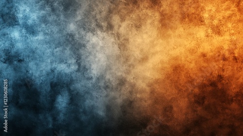 Abstract 3D illustration featuring dark dirty orange clouds as the background for war artworks