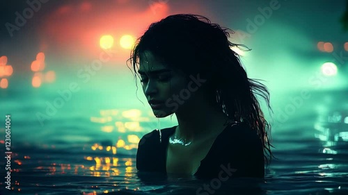 Wallpaper Mural a woman in the water Torontodigital.ca