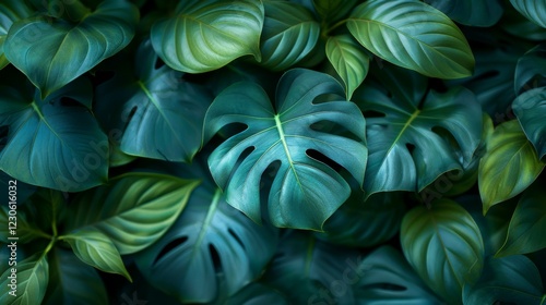 Wallpaper Mural A close up of a green leafy plant with a large leaf in the foreground Torontodigital.ca