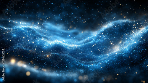 Wallpaper Mural Abstract glowing particle lines and bokeh on dark backdrop conveying futuristic technology concept with minimalistic bright light tone blurred modern empty caption space on the side

 Torontodigital.ca