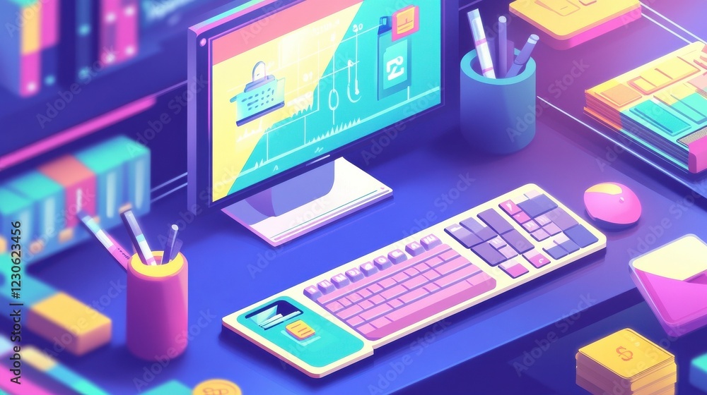 Payroll System Illustrations, vibrant flat vector art depicting various payroll processes, employee management, and financial transactions, engaging design Payroll System Illustrations, vibrant flat vector art depicting various payroll processes, employee management, and financial transactions, engaging design