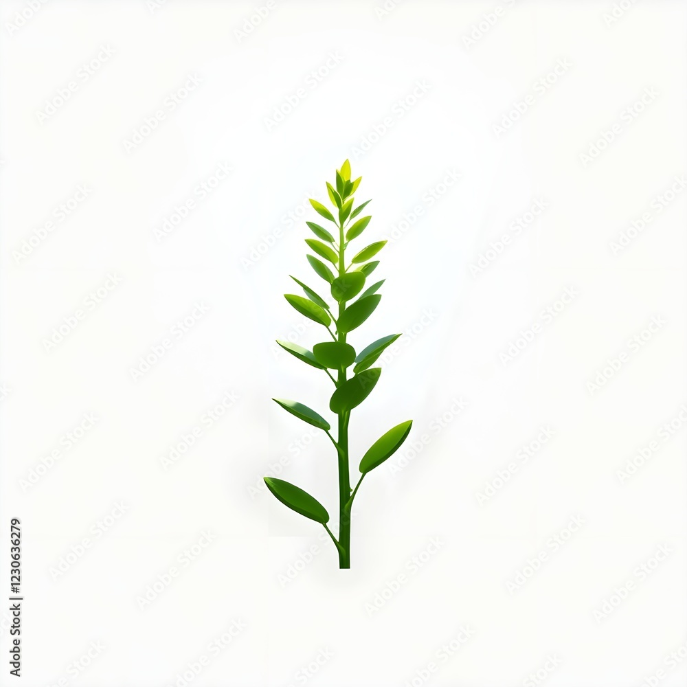 plant stem with multiple leaves plant stem with multiple leaves