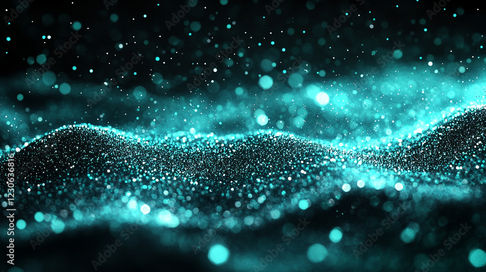 Abstract black turquoise blue blurred background with rough grunge grain texture, dark green glowing gradient, and noise effect, minimalistic bright light tone with empty caption space Abstract black turquoise blue blurred background with rough grunge grain texture, dark green glowing gradient, and noise effect, minimalistic bright light tone with empty caption space