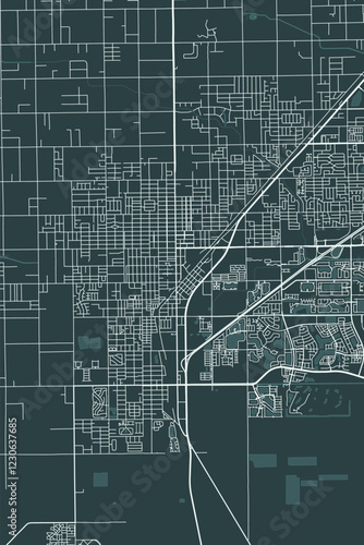Homestead vector minimalist plan street map American city on dark gray background. Florida. USA