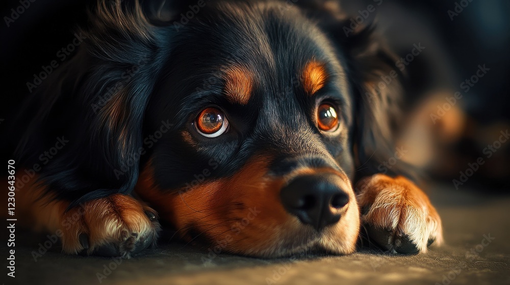 Funny dog looking and waiting impatiently for food Funny dog looking and waiting impatiently for food