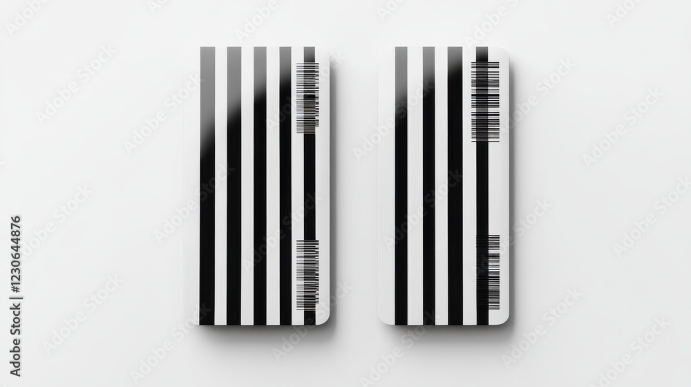 Two black and white barcode icons are isolated on a white background. The barcodes are parallel to each other and separated by a small space Two black and white barcode icons are isolated on a white background. The barcodes are parallel to each other and separated by a small space