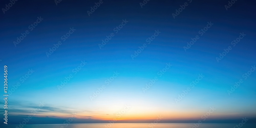 Obraz premium Softly Fading Dark Blue Gradient Background to Light Blue, morning sky