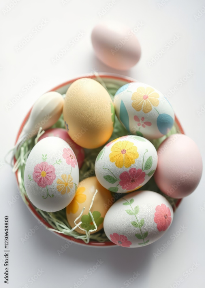 Easter eggs painted on a white background easter egg holiday illustration celebration easter Easter eggs painted on a white background easter egg holiday illustration celebration easter