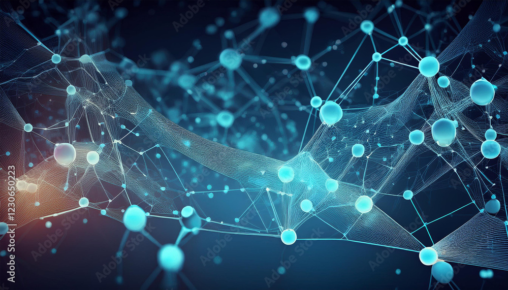 abstract molecular network background generative ai abstract molecular network background generative ai