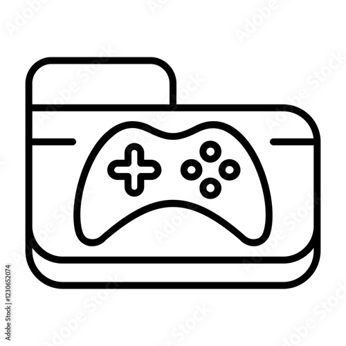 Games Outline Style Icon Design