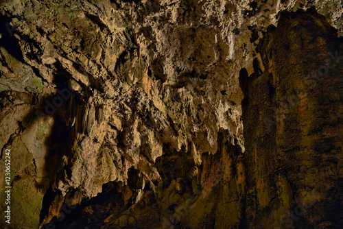 Wallpaper Mural Cave interior with visible effects of karst processes like stalagmite and stalactite Torontodigital.ca
