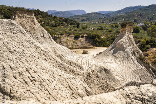 natural landscape formed by rainwater at Komolithi in Crete photo